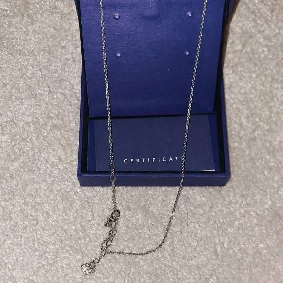 Swarovski Silver Double Heart Necklace - Picture 3 of 3